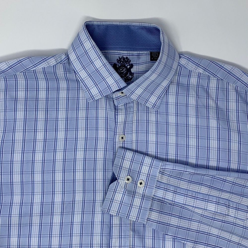 English Laundry Light Blue Long Sleeve Button Up Men's Shirt Neck 16" Sleeve 34/
